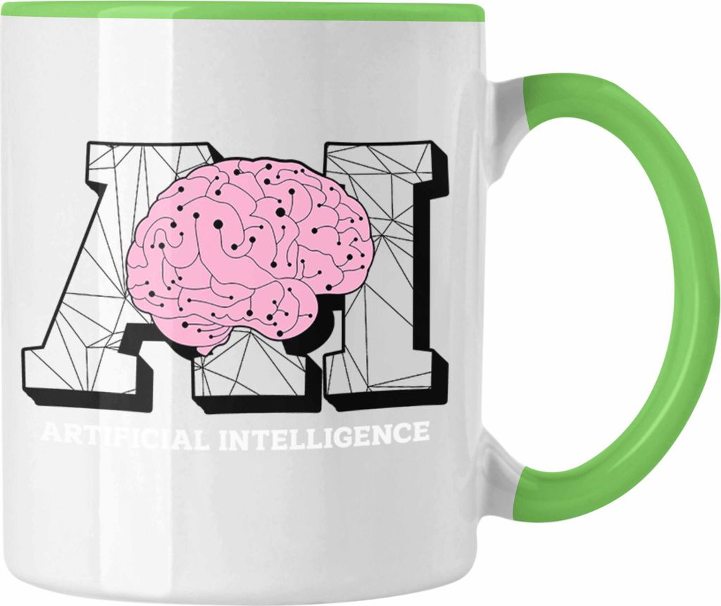 Trendation - Lustige Tasse für Tech-Fans AI Künstliche Intelligenz (Grün)