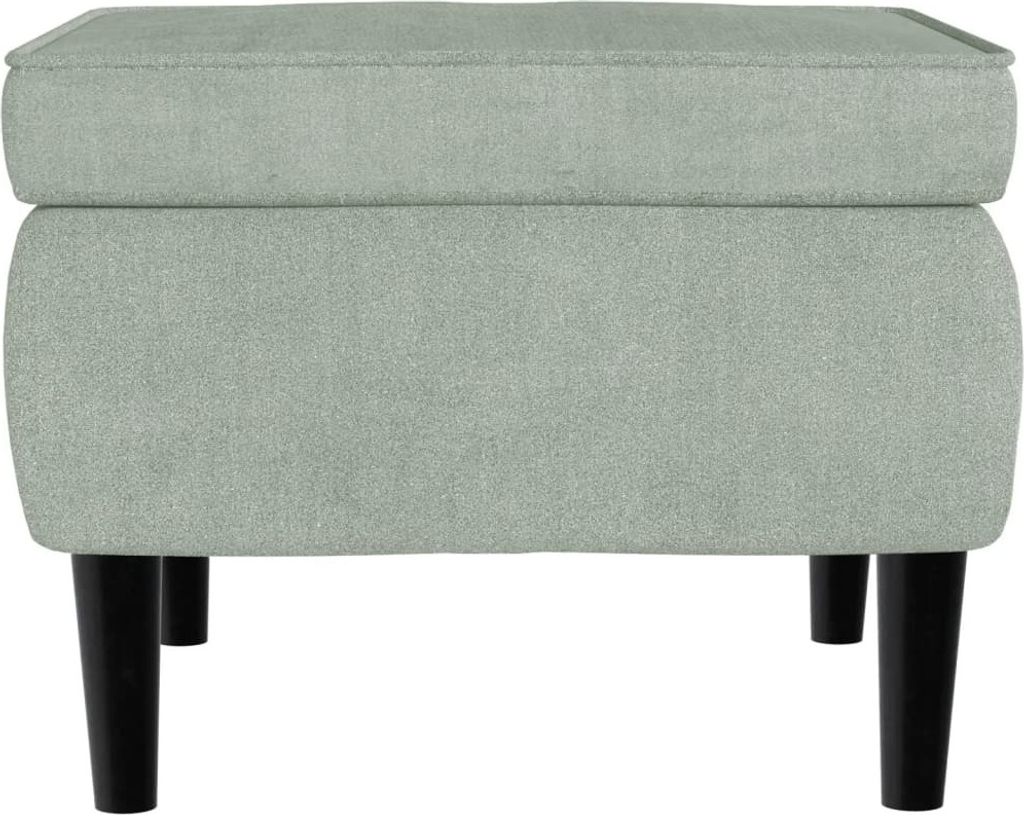 vidaXL Křeslo Wing Chair s taburetem Light Grey Velvet Obrázek produktu 8