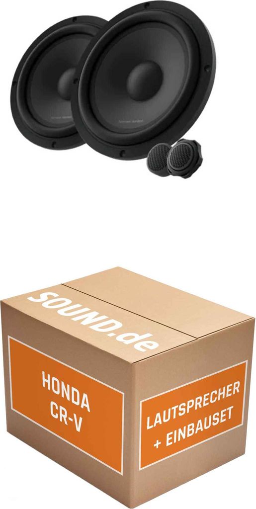 Lautsprecher Boxen Einbaupaket Front Harman Kardon FLOW 601CFS passend für Honda CR-V | 2x Tief-Mitteltöner 360W MAX