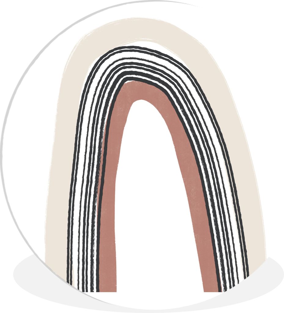 MuchoWow Rundes Wandbild - Runde Bilder Regenbogen - Pastell - Design Ø 90 cm Kreis Wanddekoration Kunststoff - Wandkreis - Wandschmuck - Wand-K...