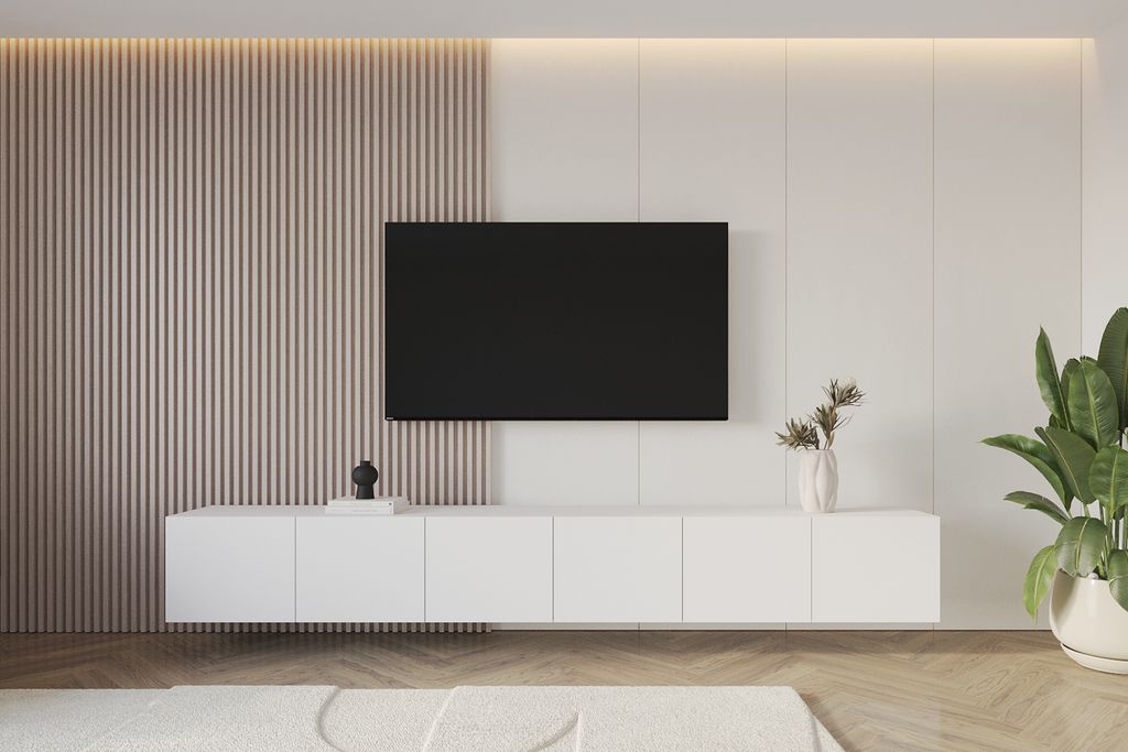 ALTDECOR TV-Schrank ELIO-W mit modernen Fronten, 3x100x40x40 Lowboard hängend, TV Möbel, TV Cabinet, Fernsehtisch, Fernsehschrank, TV Kommode, TV...