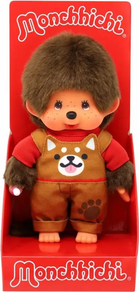 Poupée Monchhichi Garçon avec Salopette Shiba 20 cm Fashion Kiki