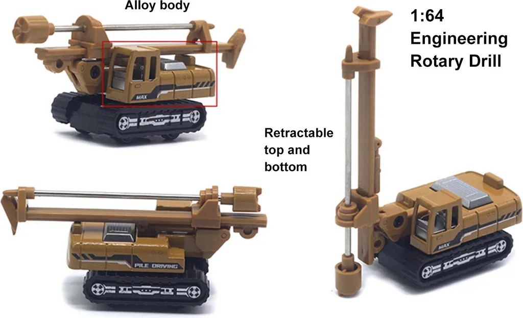 Coffret voitures miniatures de chantier et engins de travaux publics