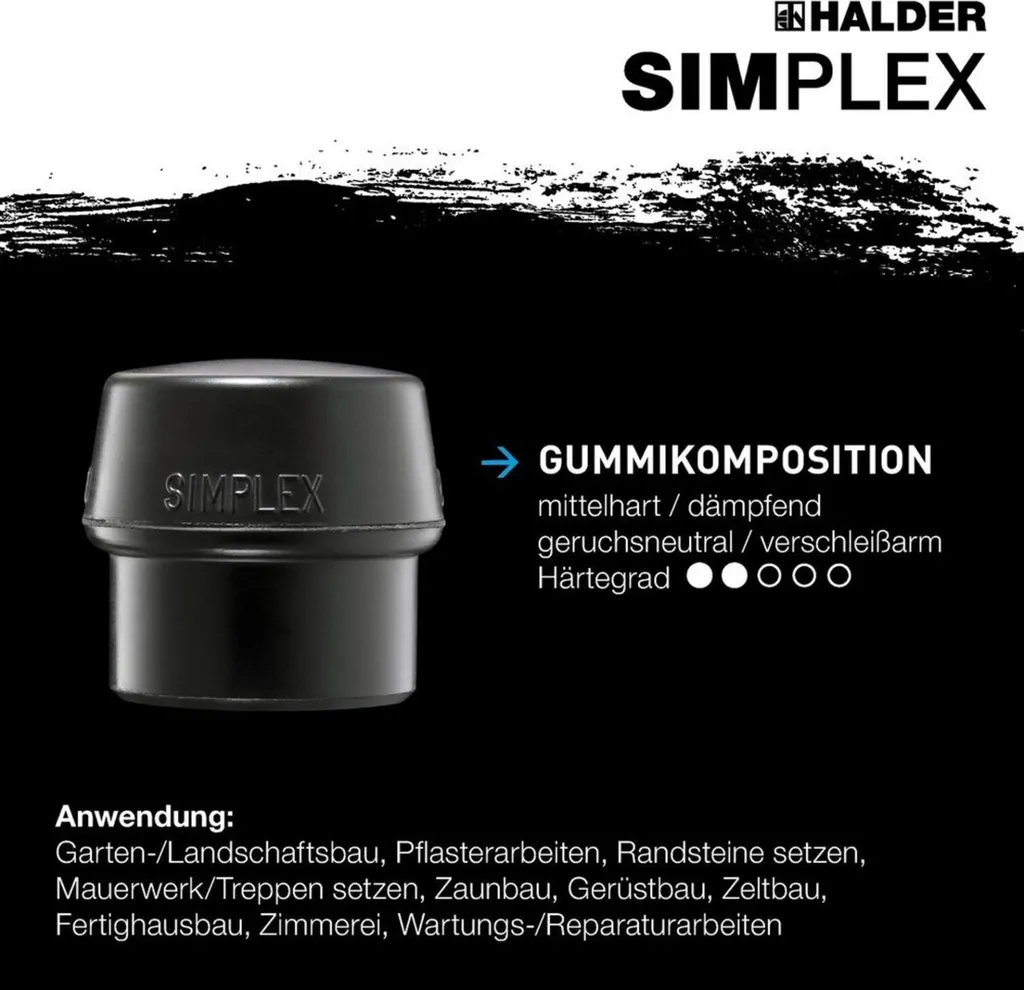 Mazza SIMPLEX 80mm Gomma - Risolvi il Problema dei Danni alle Superfici - 12