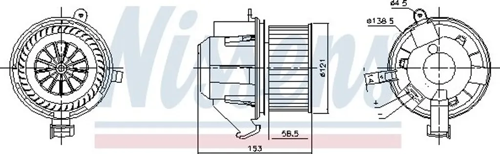 Réparer la ventilation arrière avec le ventilateur habitacle Nissens 87607