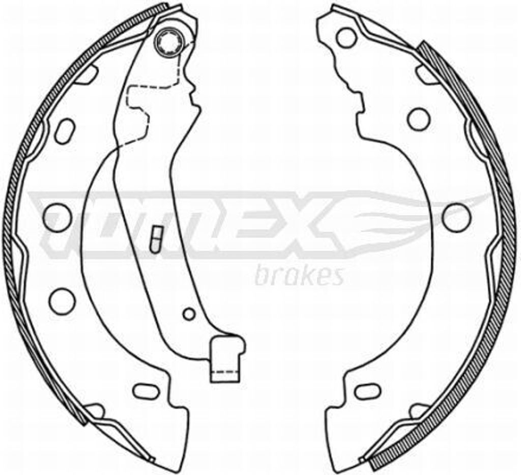 TOMEX brakes Bremsbackensatz Trommelbremse Hinten für RENAULT KANGOO (KC0/1) 203mm TX 21-00