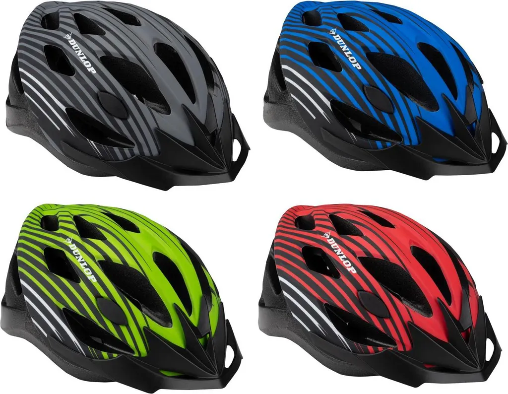 Casque Dunlop ajustable Vert 58-61 cm léger et aéré pour la sécurité