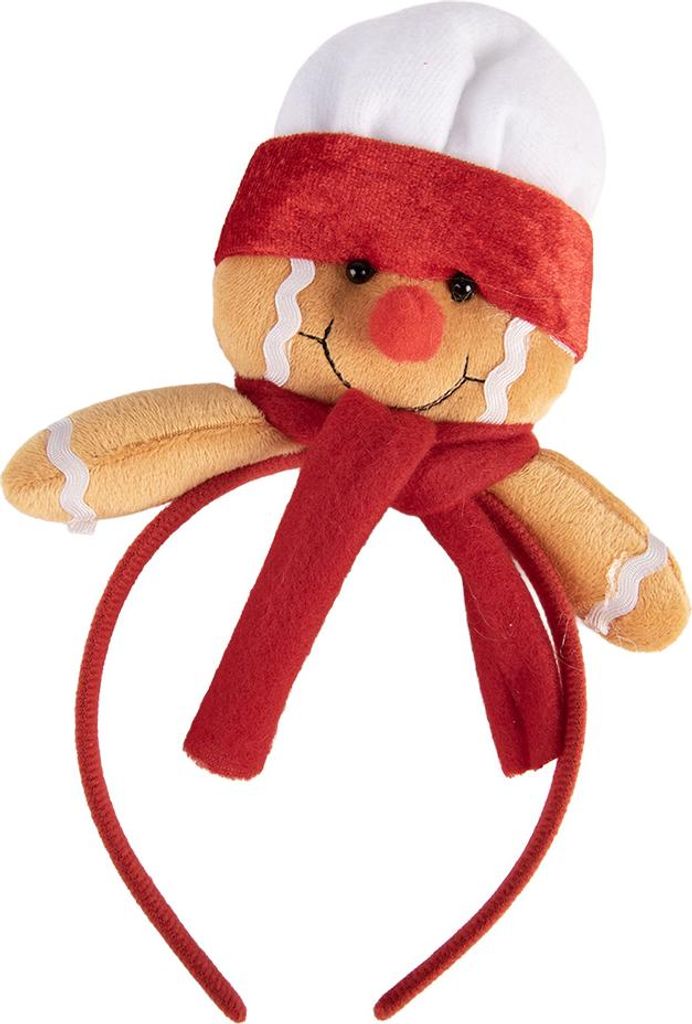 Clayre & Eef Weihnachts-Haarband 18x4x25 cm Beige Kunststoff