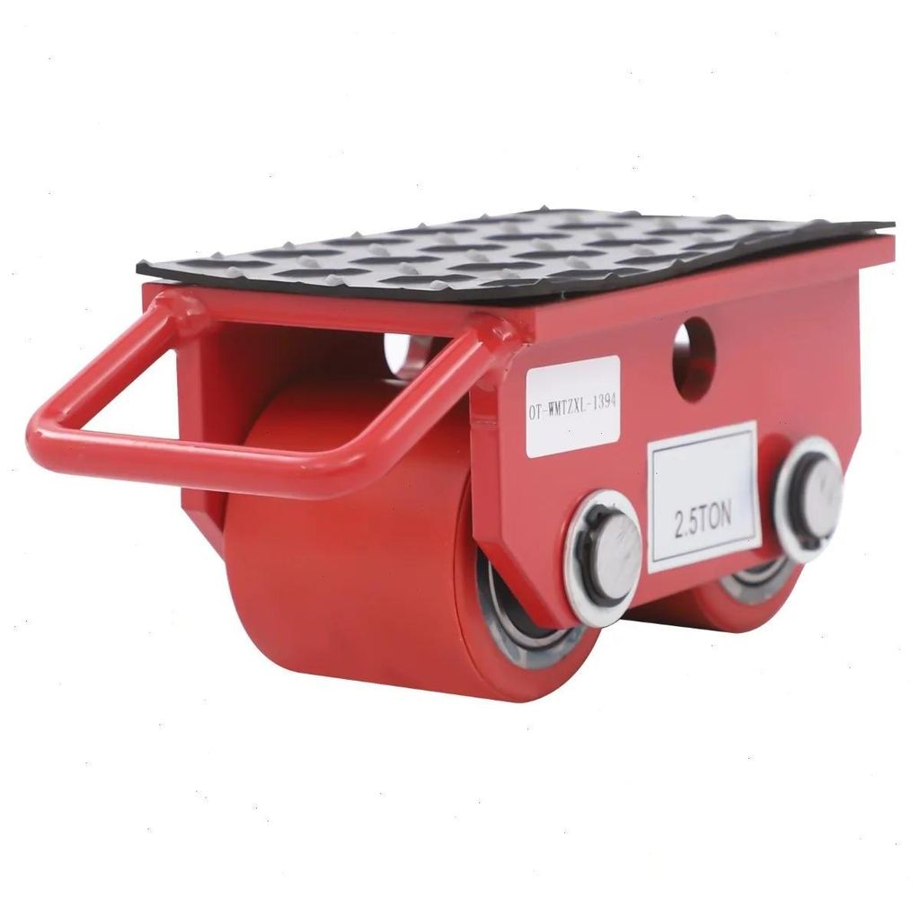 Maschinentransportroller - Transportfahrwerk - 2,5 t/2500 kg - 2 Rollen - Gussstahl, nicht markierende PolyurethanRollen 80×70 mm - 18×10×11 cm ...