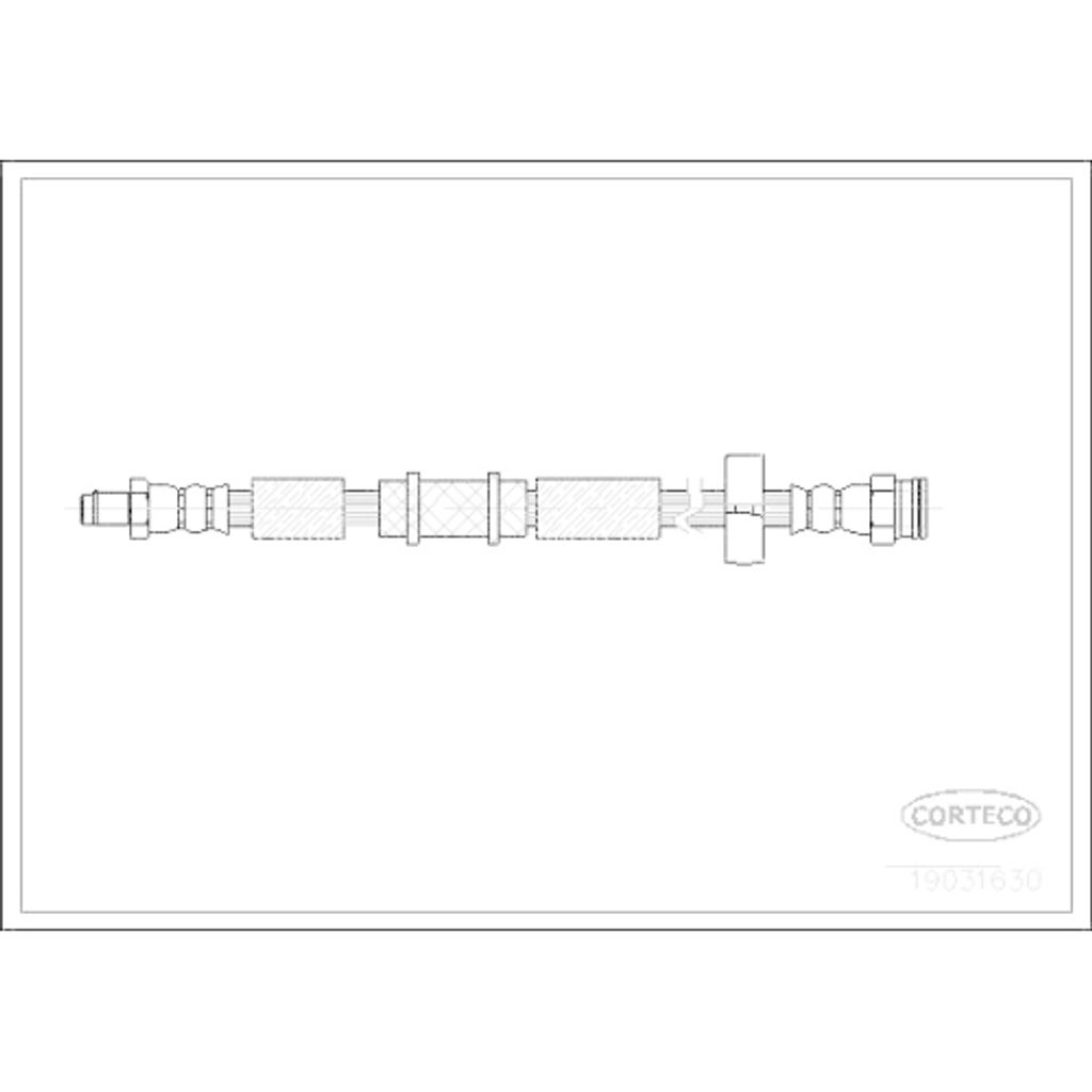 Bremsschlauch Corteco 19031630 für Lancia Vorderachse