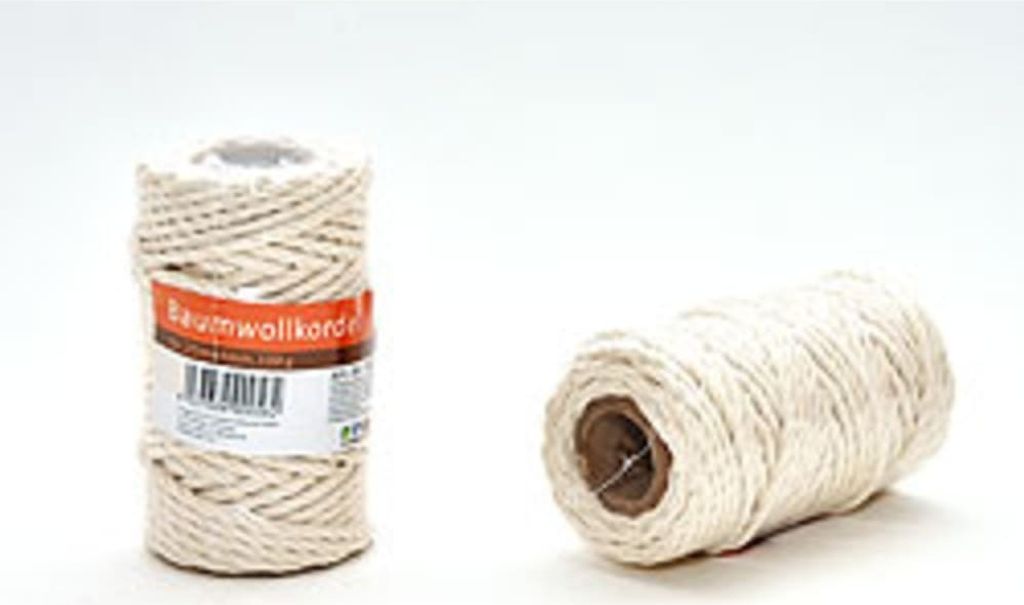 Baumwollkordel Natur 20m x 3mm – Vielseitiges Bastelseil, 100g zum Kreativsein & Dekorieren, 1 Stück