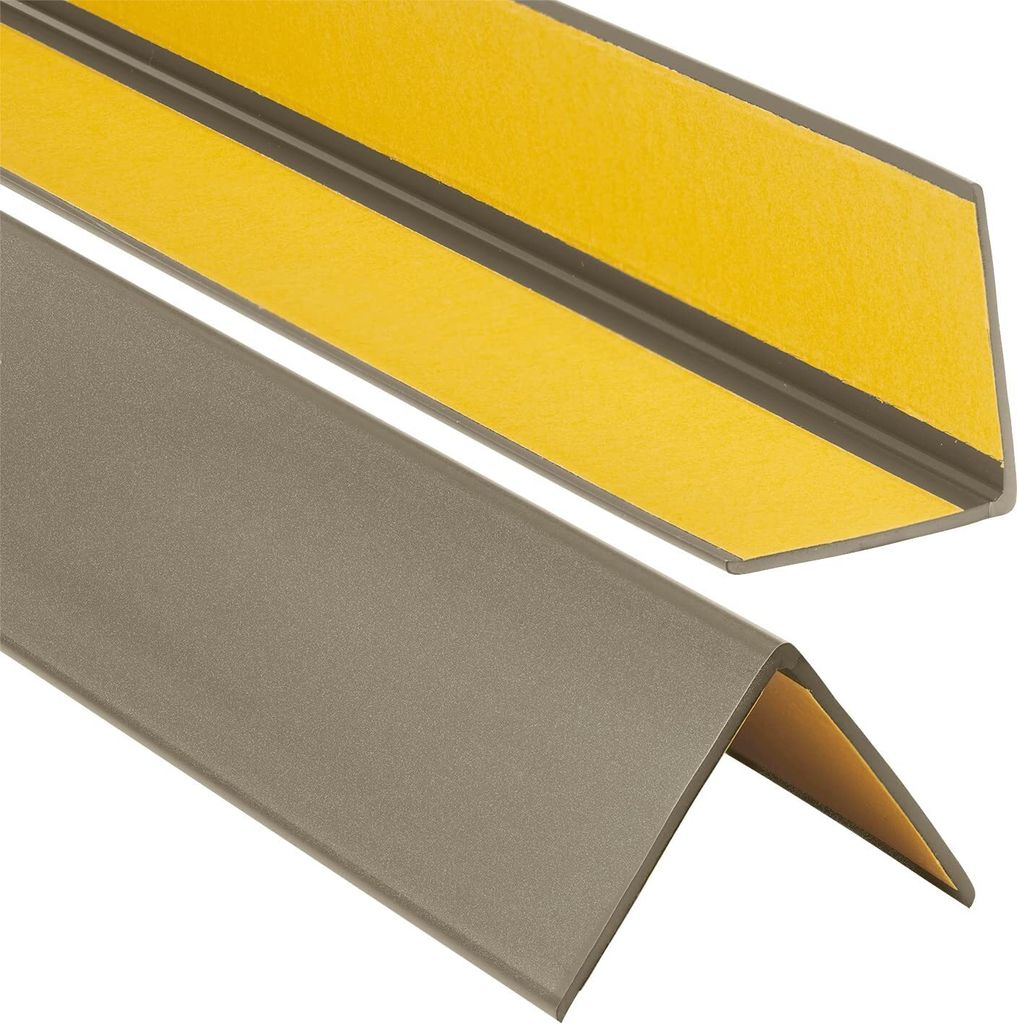 ProfiPVC Winkelprofil Selbstklebend Kunststoffwinkel aus PVC-Gummi, elastischer Kantenschutz, Eckschutzprofil, einfache Montage - 50x50mm 1 m, Mes...