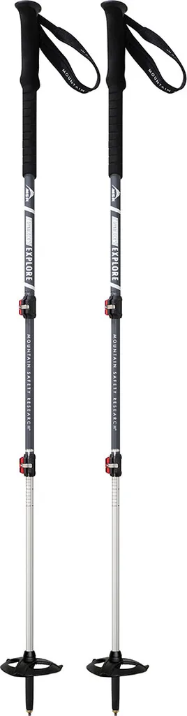 MSR DynaLock Explore Poles Steel Grey Bâtons de Ski Réglables 64-140cm