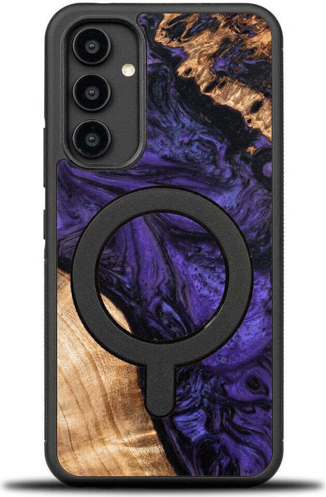 Holzhülle für Galaxy A54 5G, Bewood Unique Violet für MagSafe