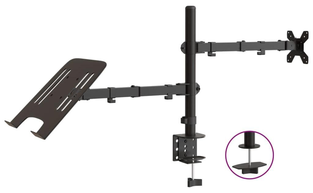 vidaXL Držák monitoru černá ocel VESA 75/100 mm Obrázek produktu 