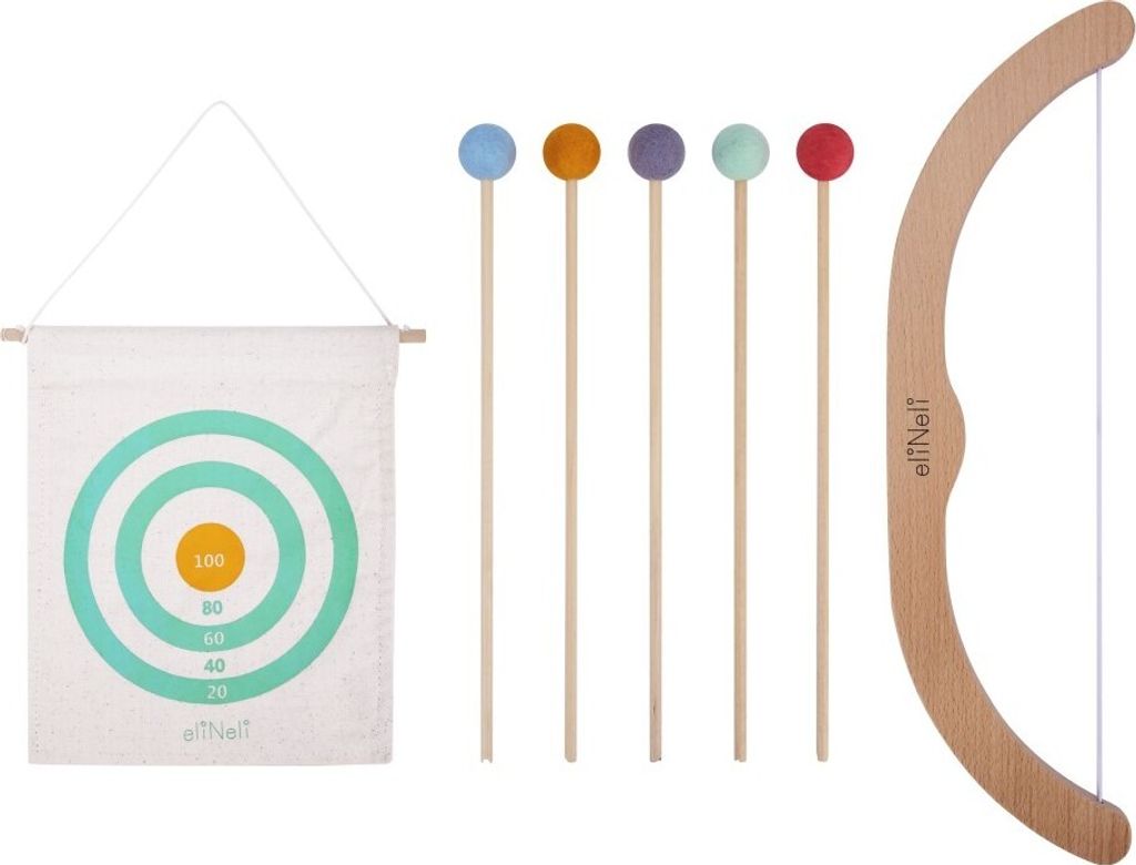 Holzbogen mit Pfeilen und Ziel - das Spielzeugset für Kinder