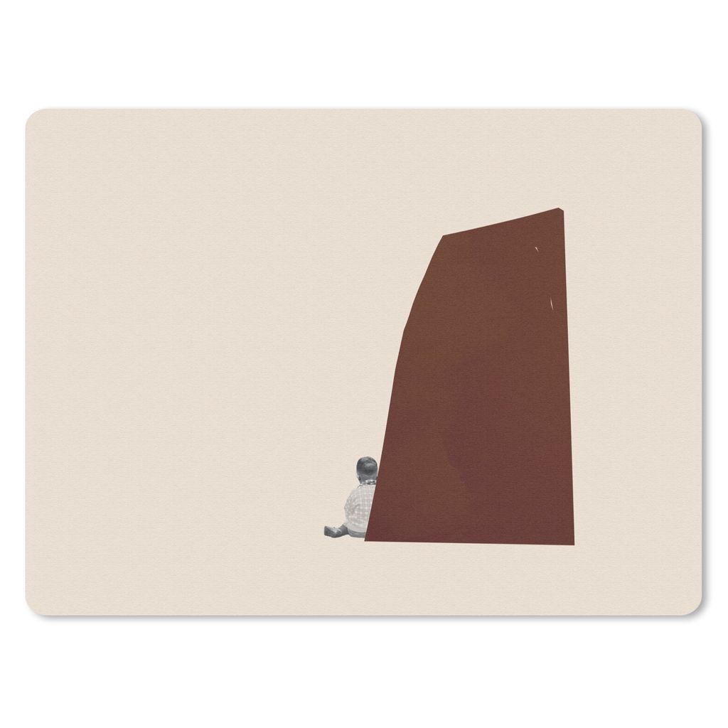 MuchoWow Mauspad Mousepad Vintage - Pastell - Junge 23x19 cm - Mousepads - Maus Mat - Pad - Mausunterlage - Schreibtischunterlage - Mauspad