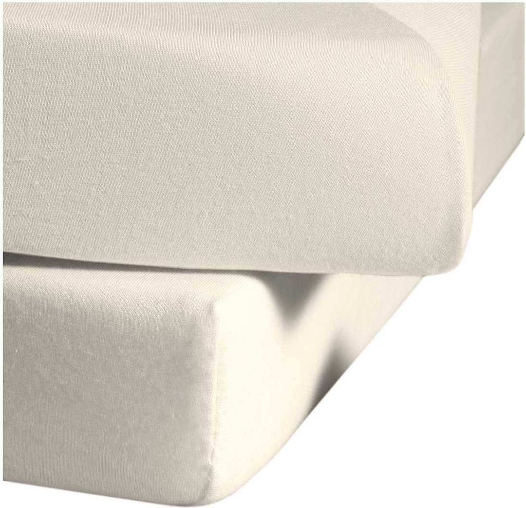 fleuresse Single Jersey Spannbettlaken Jenny C 200x200 cm Creme