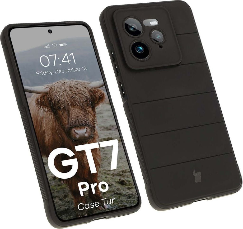 Pancerne etui Bizon Case Tur do Realme GT 7 Pro, czarne