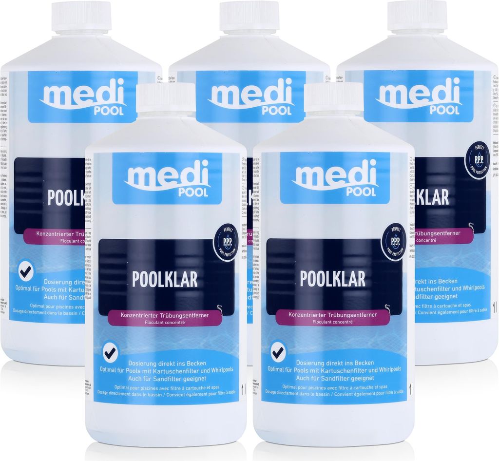 mediPOOL Poolklar 1L - Konzentrierter Trübungsentferner Produktbild 