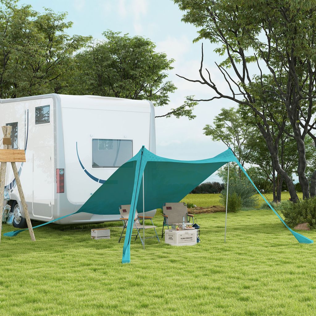 Outsunny Sonnenschutzdach Sonnensegel Wasserdicht UV- und Produktbild 7