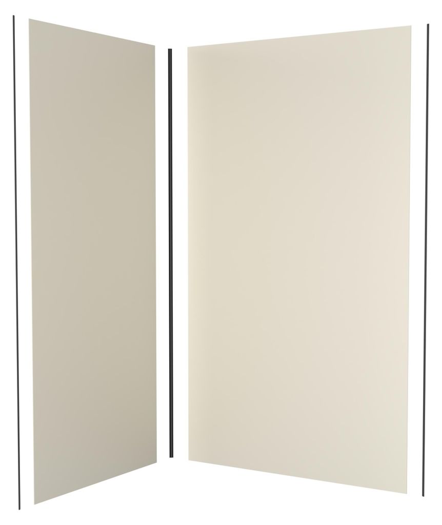 LOT de 2 Panneaux Muraux Aluminium IVOIRE 90+120x210 cm Image du produit 