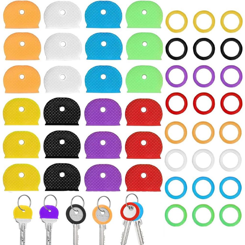 Silikónové krytky na kľúče – 48 kusov – puzdrá na kľúče – Obrázok produktu 