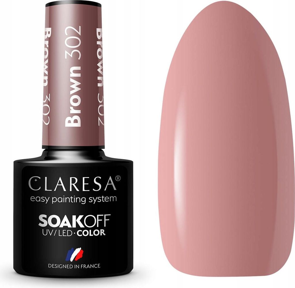 Claresa Hybrid-Nagellack BRAUN 302 -5g Produktbild 