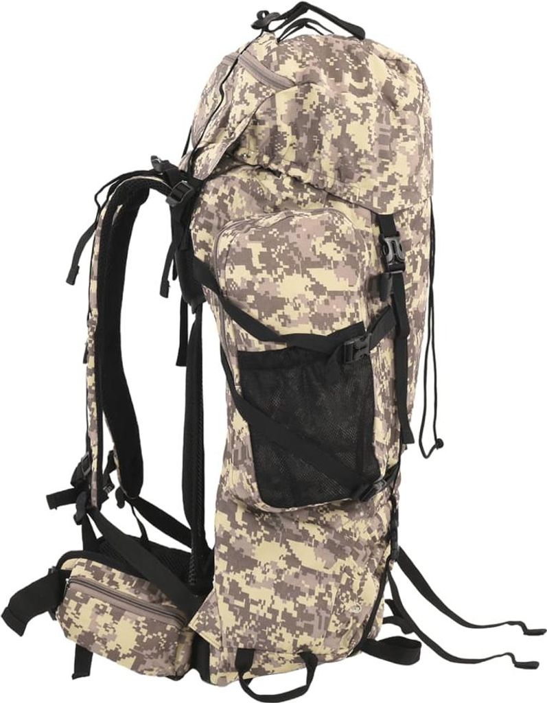 vidaXL Wanderrucksack Kamelbraun Tarnfarben 100 L Oxford-Gewebe