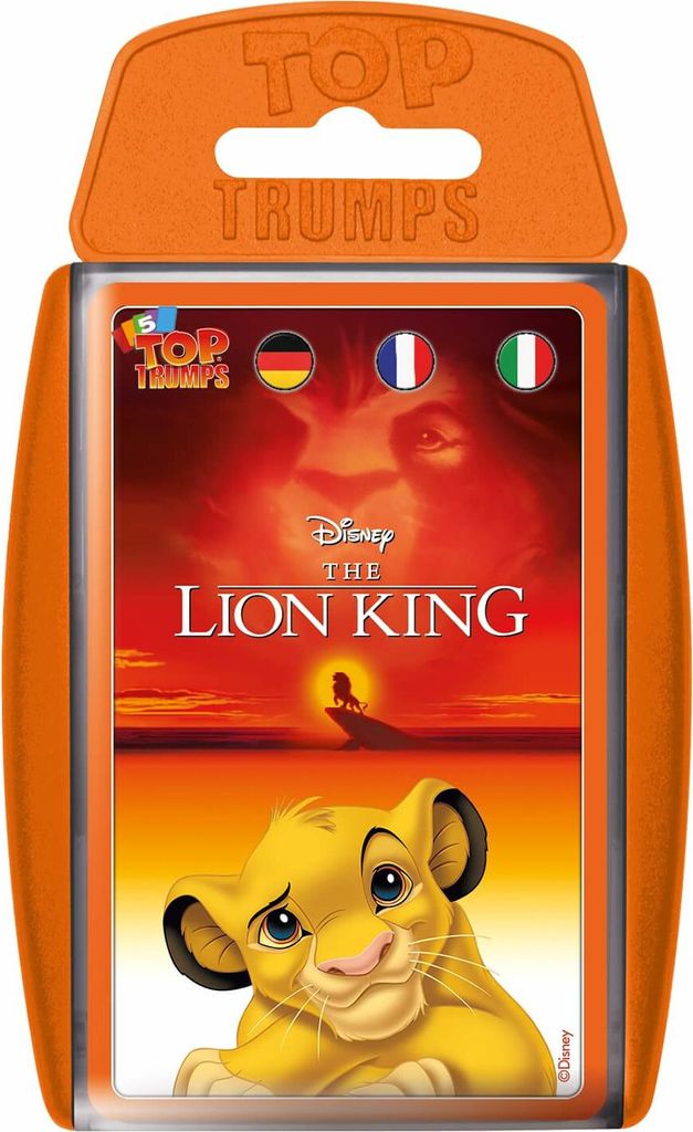 Top Trumps König der Löwen (mehrsprachig, D/F/I) Disney Quartettspiel Kartenspiel Quartett Karten Spiel