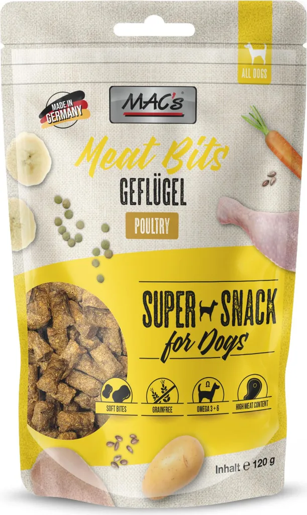 MAC's DOG Snack Meat Bits Pollo 120gx9