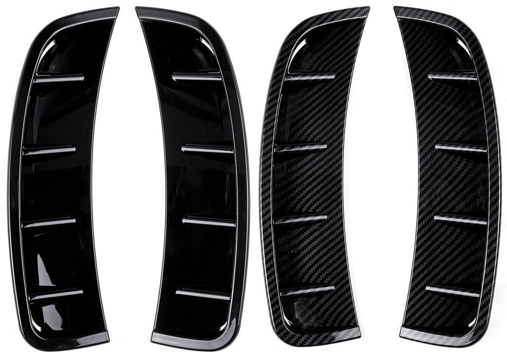 Front Bumper Seitenluftventil Splitter Spoiler Canard für Mercedes A Klasse W177 A180 A200 A220 A250 2019-Up - Gloss Schwarz