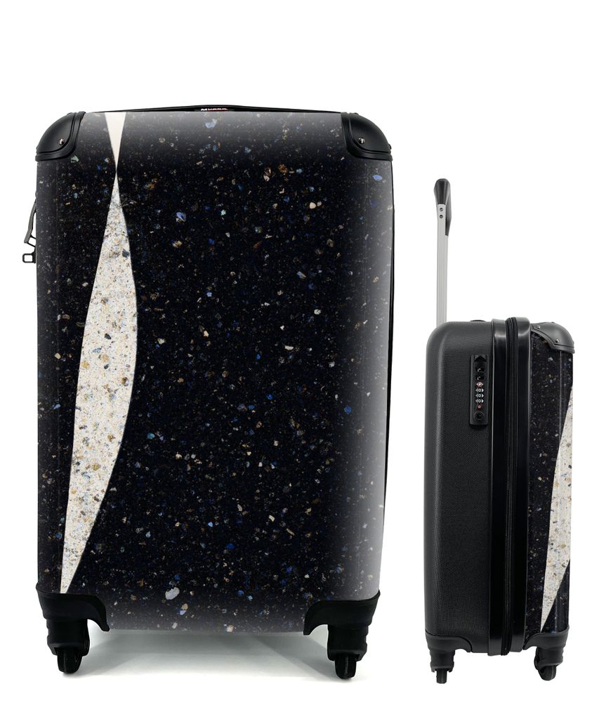 MuchoWow Koffer Handgepäck Trolley Rollkoffer Kleine Reisekoffer mit 4 Rollen - Abstrakt - Minimalismus - Design - Cabin Size < 55x40x23 cm & 55...