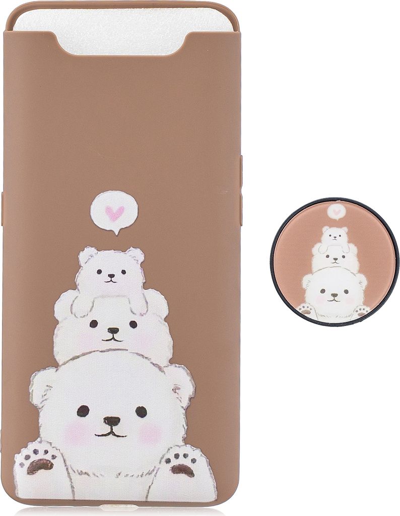 Für Samsung A80 Screen Schutz Shockproof TPU Full Phone Cover Cartoon Case Body Protection Mobile mit verstellbarer Halterung 3