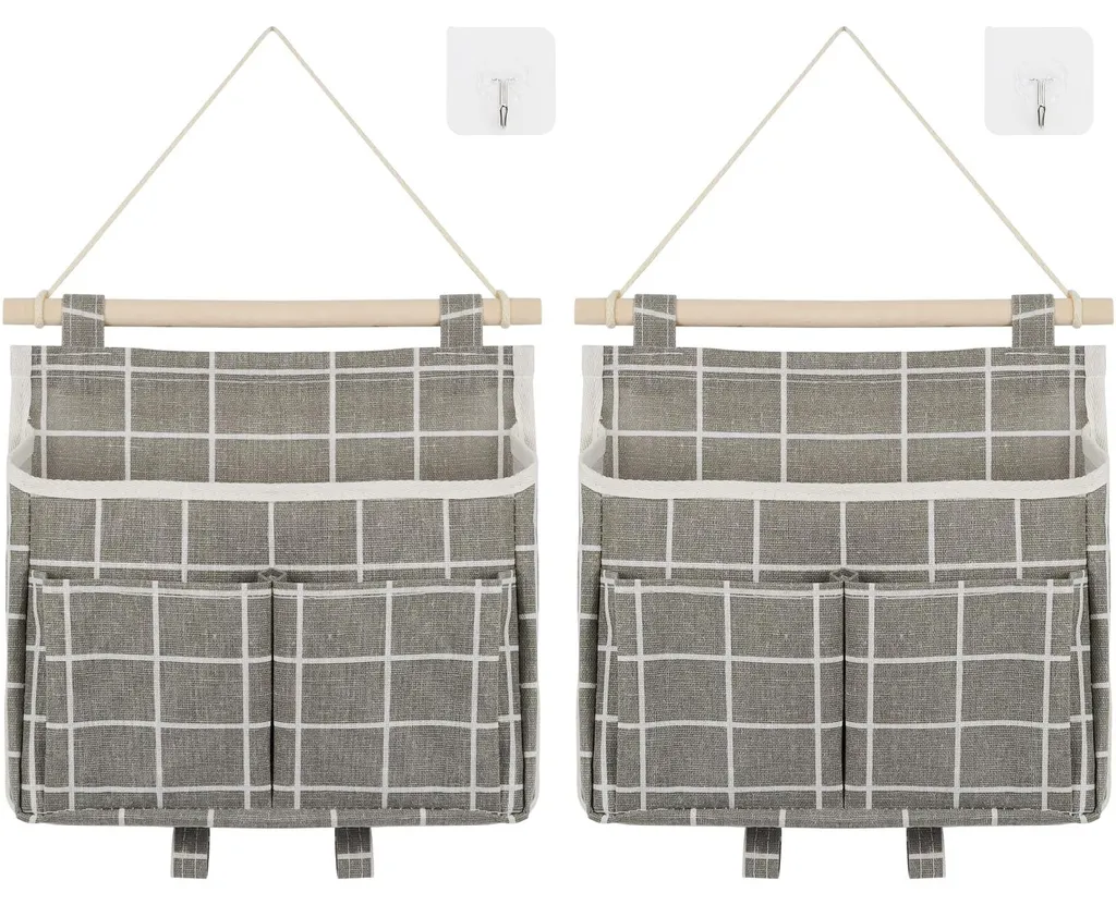 Étagère de douche murale grise en métal lot de 2 paniers de rangement