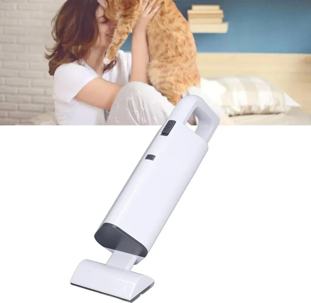 Aspirateur à poils d'animaux blanc sans fil portable - Modèle V7-Pro
