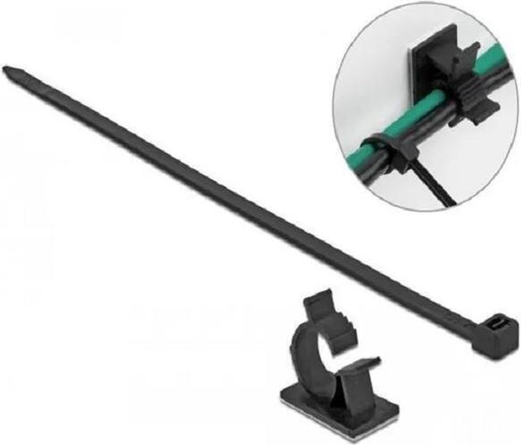 DELOCK Kabelklemme 41 x 25 mm mit KBI L 250 x B 7,2 mm