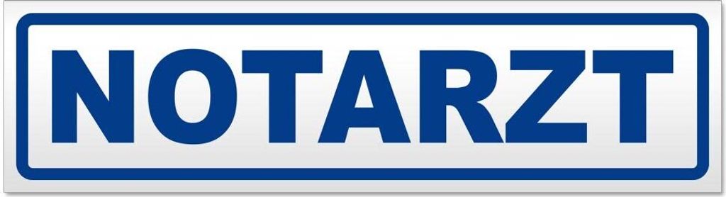 Kiwistar - Autoaufkleber - Verkehrsblau - 45 x 12 cm - Notarzt - Hinweis Aufkleber Sticker für Auto, Kfz, Fahrrad, PKW, LKW