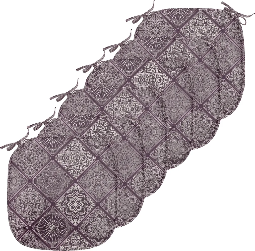 Galettes de Chaise Carrées 40x40 cm Imperméables avec Attaches x6