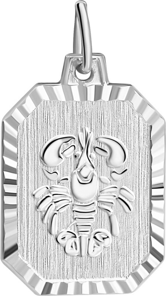 V Anhänger Sternzeichen Krebs 925/- Sterling Silber 2,2cm weiß 203240121KR