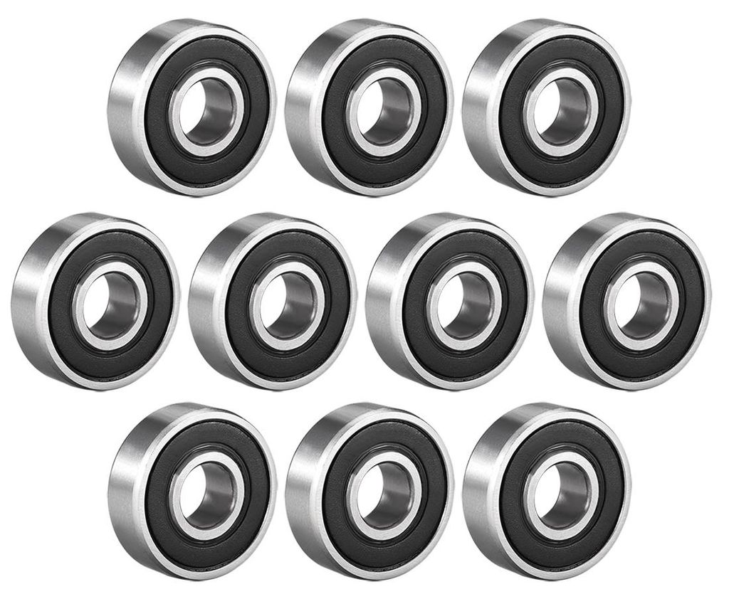 10Pcs Rillenkugellager 608RS doppelt versiegelt 8mmx22mmx7mm Kohlenstoffstahl Kugellager