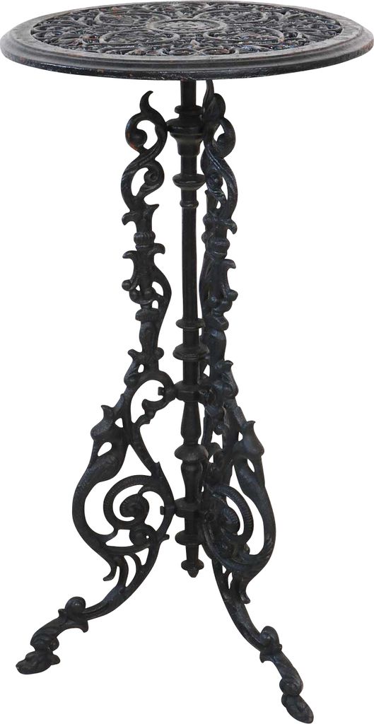 Gartentisch Gusseisen 72cm Tisch Beistelltisch Eisen Antik-Stil schwarz massiv