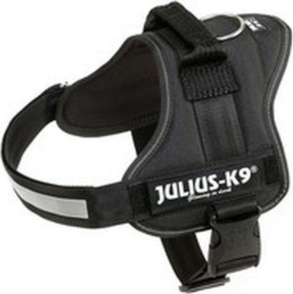 Trixie Julius-K9 Powerharnas, maat 0/M-L: 58-76 cm, zwart Productafbeelding 