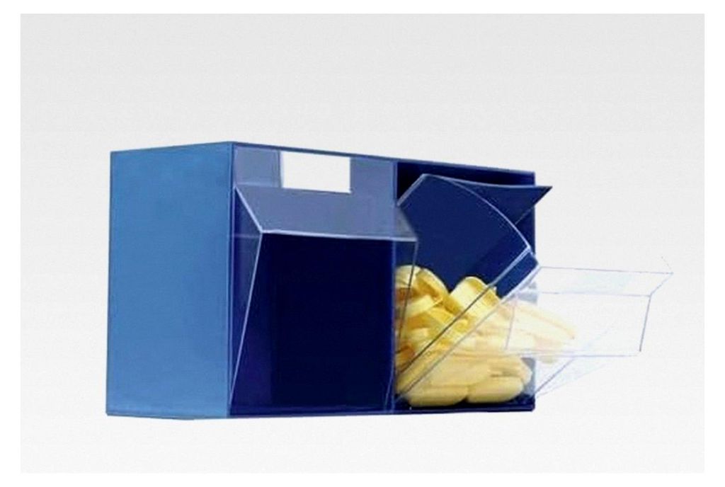 Klarsichtmagazin blau 600x62x77mm 9xGr.A PS