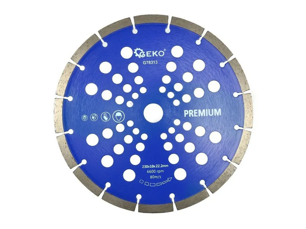 Disque diamanté 230mm avec segments de 10mm haute endurance