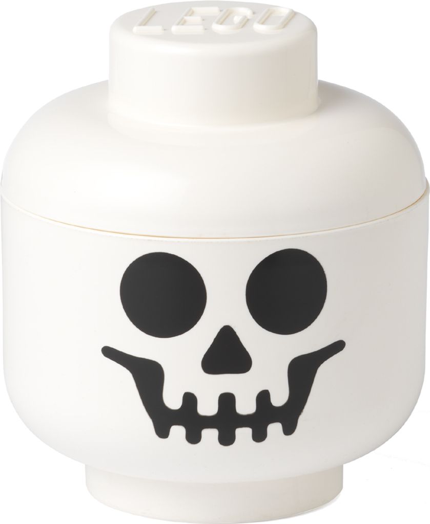 LEGO Aufbewahrungskopf STORAGE HEAD SKELETON S 2 Liter weiß Produktbild 