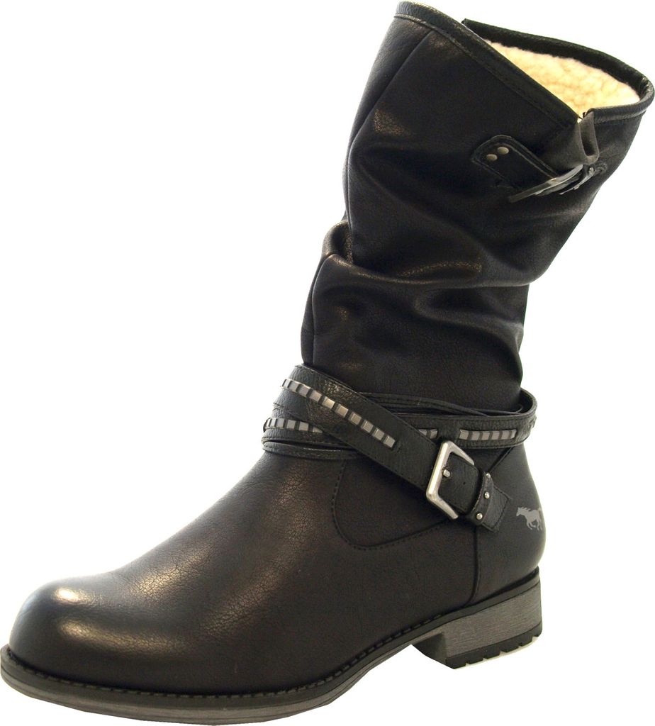 Mustang Damen Stiefelette Warmfutter 1139-624, Größe:37 EU, Farbe:Schwarz