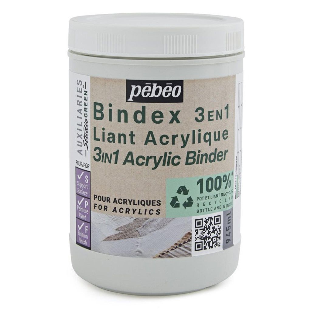 Pebeo Studio Green Bindex 3 in 1 Acrylbinder, 945 ml