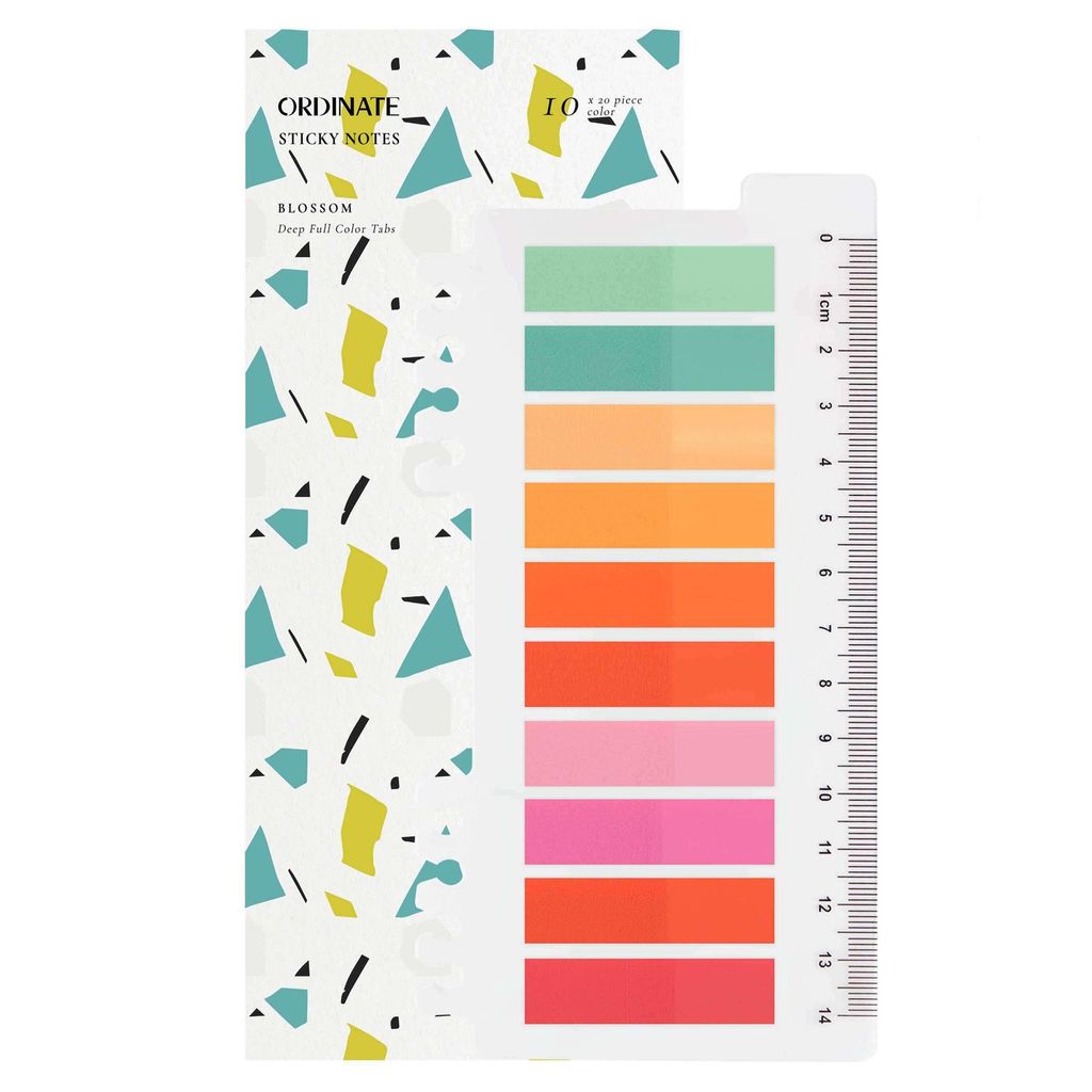 Ordinate-Blossom Transparente Haftnotizen | Haftstreifen Plastik | Haftmarker | Page Marker | Klebezettel set | sticky notes | Book Tabs