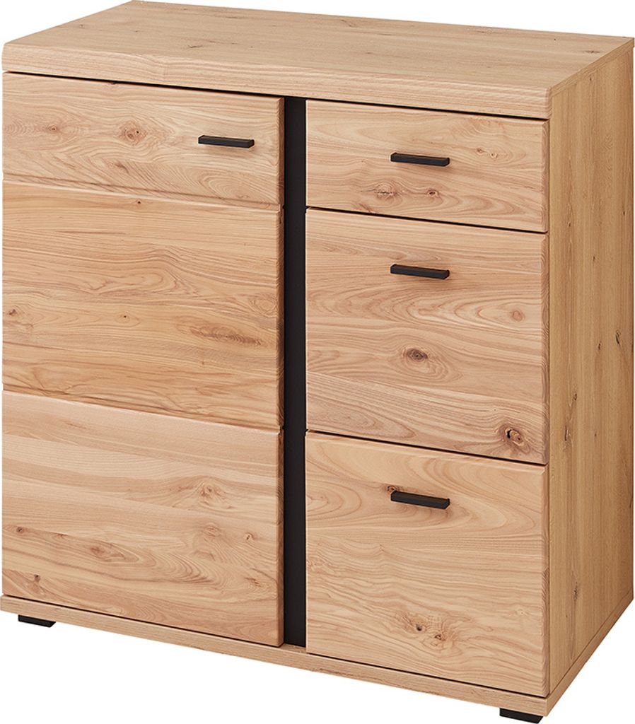 Kommode 85cm, Altesche gebürstet, teilmassiv, SARINA-36